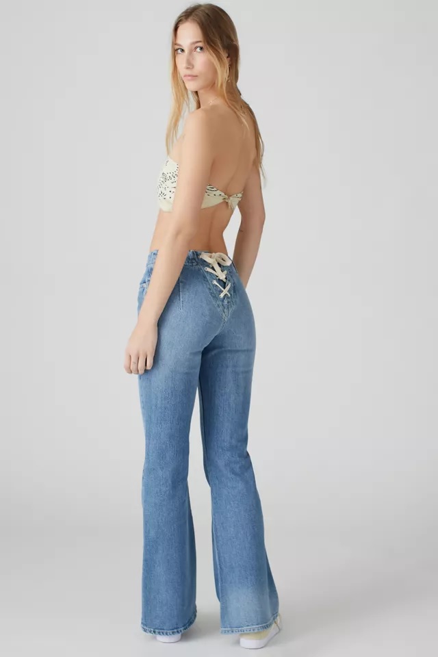1-1 BDG Lace-Up Flare Jean Hot Trendy Outfit